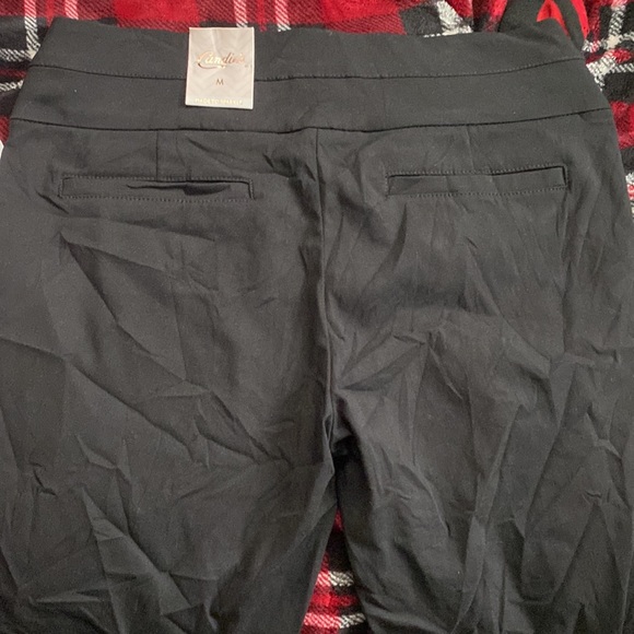NWT Candies Womens Medium Audrey Fit Pull On Elastic waist Black Dress Pants - Picture 4 of 6
